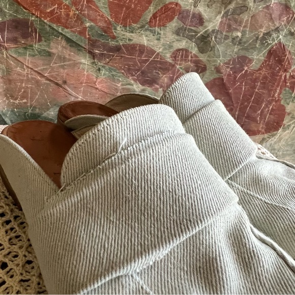 Free People At Ease Blue Denim Slip On Mules size 36 - Picture 8 of 9